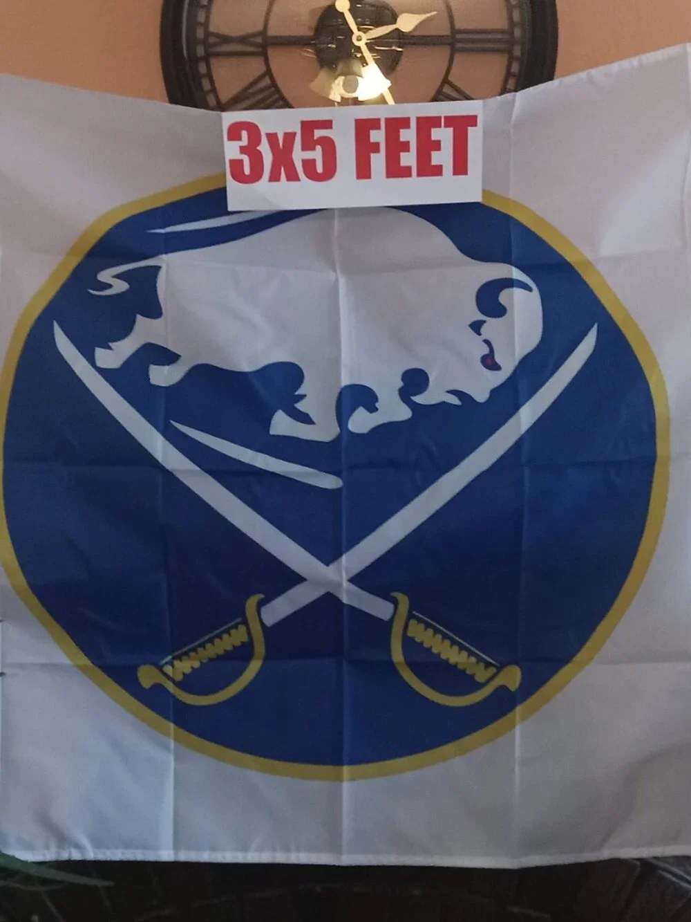 Buffalo Sabres White NHL 3X5 Feet Flag Banner Pole or Wall Decor